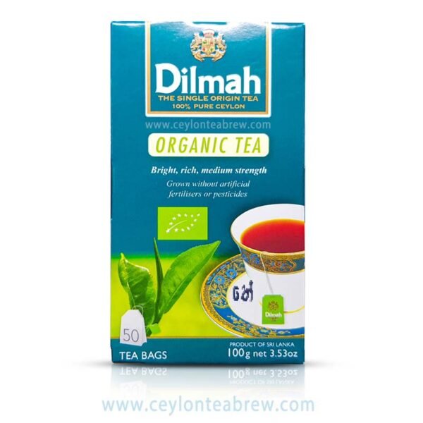 Dilmah Pure ceylon Organic medium strenght black tea bags