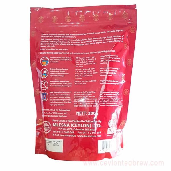 Mlesna Ceylon strong brew tea high grown BOPF loose tea