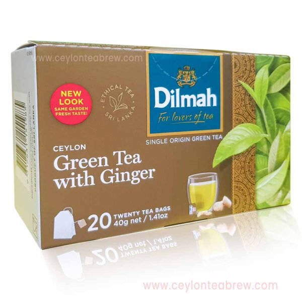 Pure Ceylon Green Tea bags with Ginger extracts