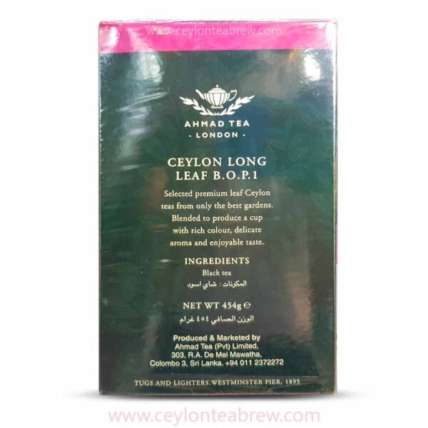 Ahmed Tea London Pure Ceylon Long leaf Black tea B O P 1 - Image 4
