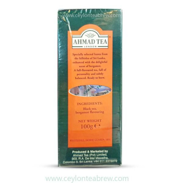 Ahmed Tea London Pure Ceylon special blend leaf tea with earl grey 100g - Image 3
