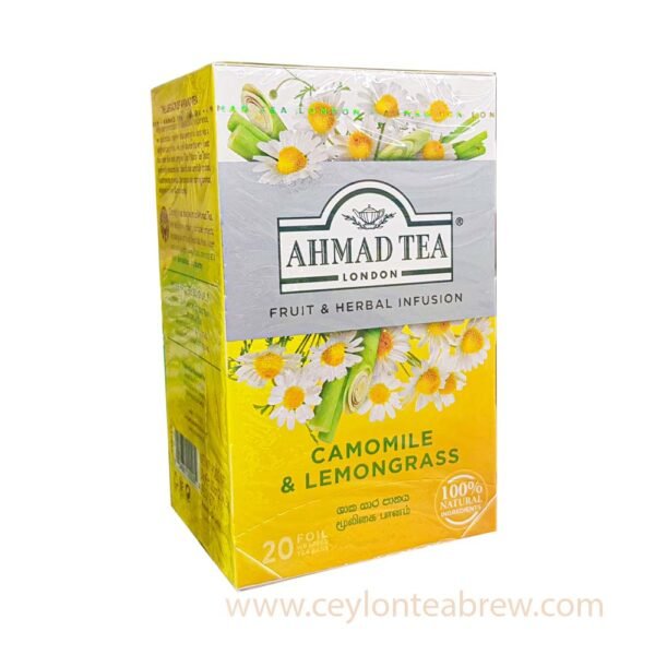 Ahmed Tea London Ceylon Camomile and Lemon grass tea bags - Image 3