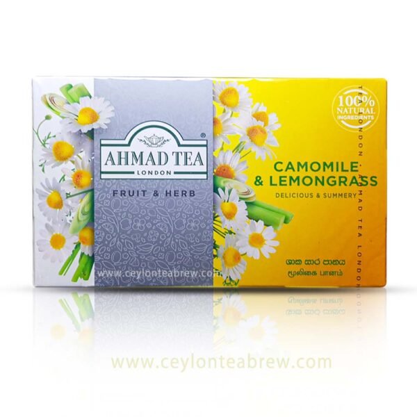 Ahmed Tea London Ceylon Camomile and Lemon grass tea bags - Image 2