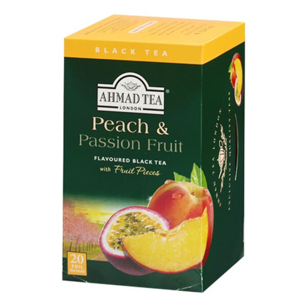 Ahmed Tea London Ceylon tea with Peach and Passion fruit Flavored tea bags - Image 1