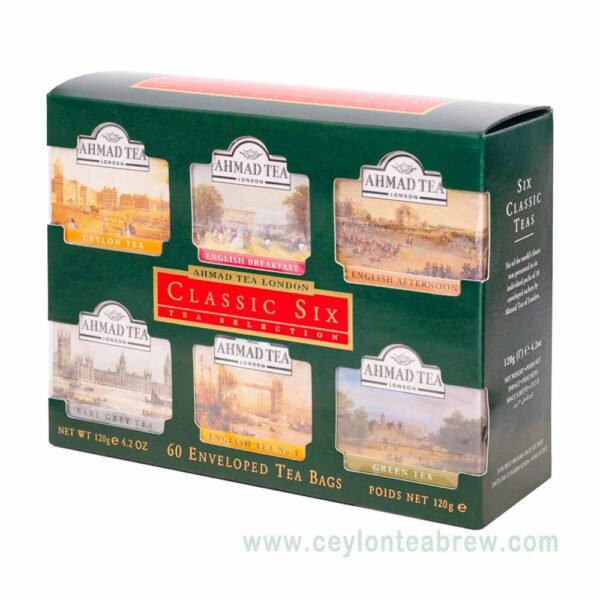 Ahmed Tea London Ceylon six flavored tea 60 enveloped collection gift pack - Image 4