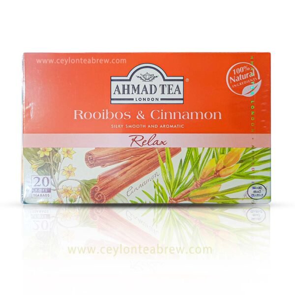 Ahmed Tea London Rooibos and Cinnamon flavored Ceylon tea bags with Cinnamon pieces - Image 2