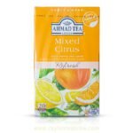 Ahmed Tea London Orange and Lemon flavored Ceylon tea bags with fruits pieces
