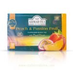 Ahmed Tea London peach and passion fruit flavored Ceylon tea bags with fruits pieces - Image 2