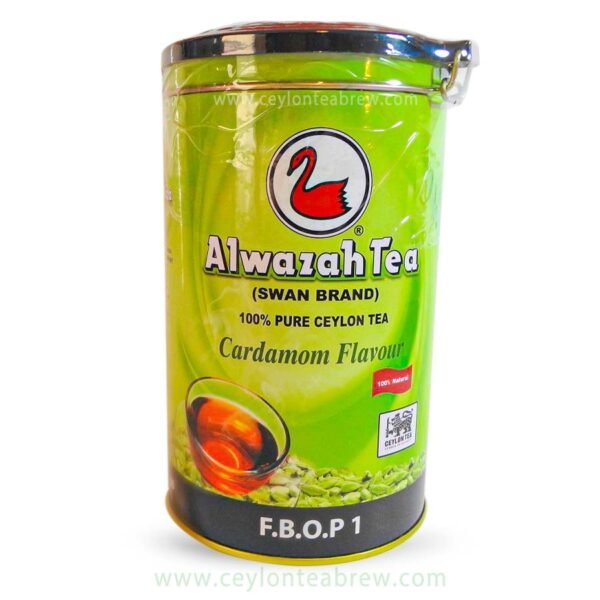 Alwazah Ceylon pure black leaf tea FBOP1 with natural cardamom extracts - Image 4