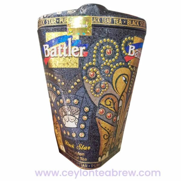 Battler Ceylon Pure black leaf tea in caddy Black star - Image 1