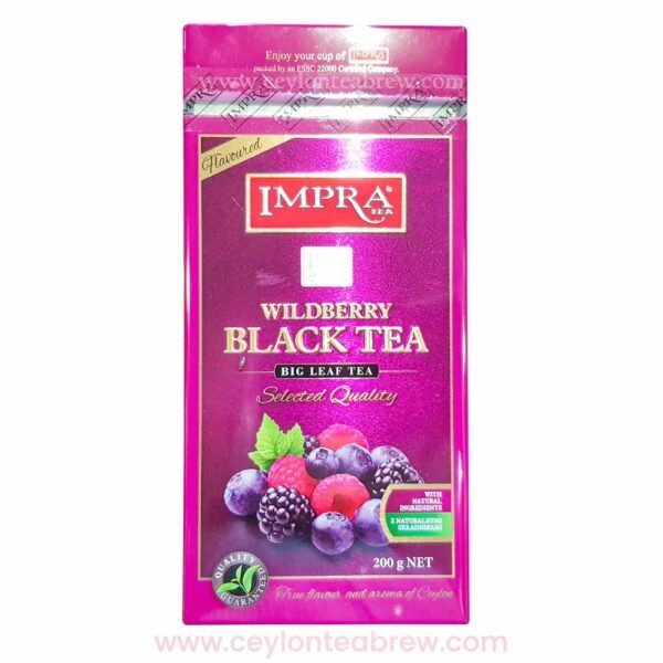 Impra Ceylon Black tea with natural wild berry big leaf tea 200g - Image 2