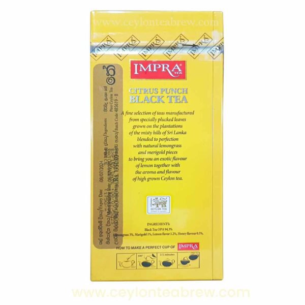 Impra ceylon pure black tea with natural citrus punch leaf tea3