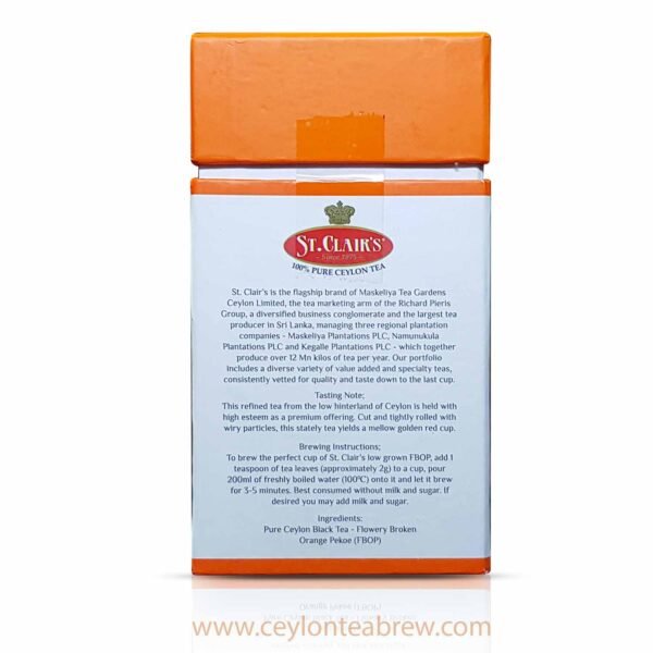 St.Clairs low grown FBOP small leaf black loose tea