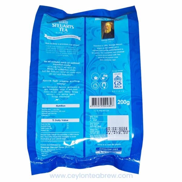 Ceylon Steuart BOPF Premium black leaf Loose Tea - Image 3