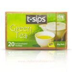 T- Sips Ceylon organic pure green tea foiled enveloped bags