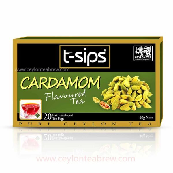 T- Sips Ceylon black tea with natural cardamom extracts tea bags - Image 1