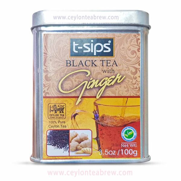 T-Sips Ceylon Pure black leaf tea with natural ginger extracts - Image 1
