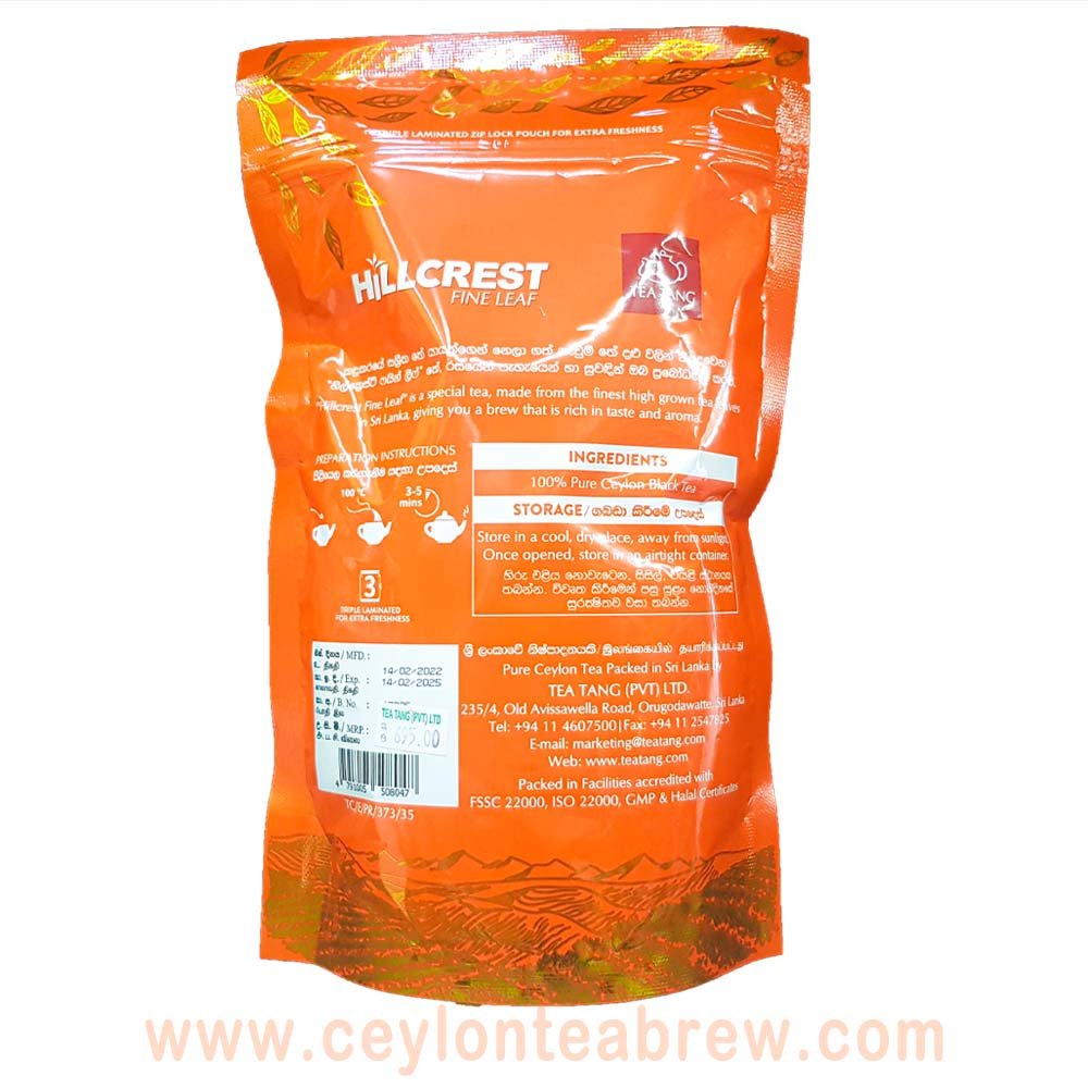 Tea tang Hillcrest Ceylon black tea