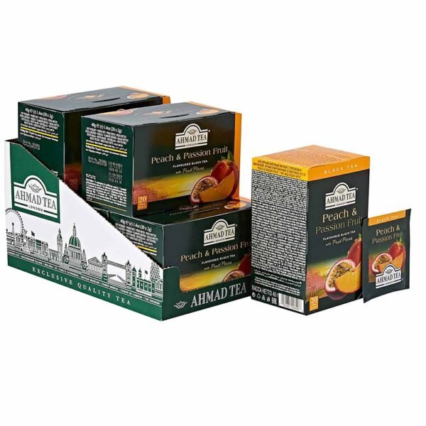 Ahmed Tea London Ceylon tea with Peach and Passion fruit Flavored tea bags - Image 4