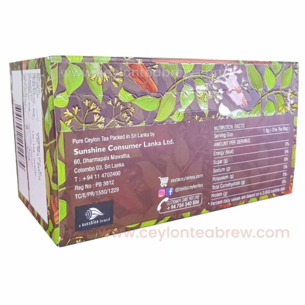 Zesta Ceylon Pure Cinnamon tea 25 bags antioxidant 2