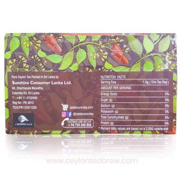Zesta Ceylon Pure Cinnamon tea 25 bags antioxidant 3