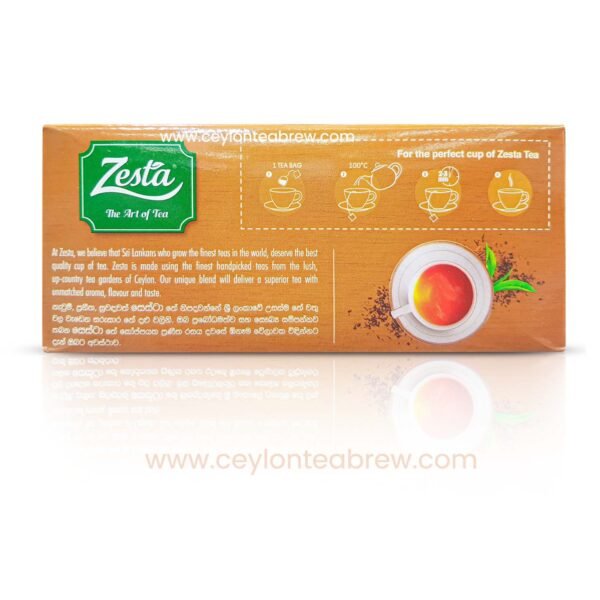 Zesta Ceylon black premium BOPF 100 tea bags 2