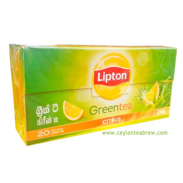 Ceylon Lipton Green Tea with Citrus Flavor tea 20 bags - Image 3
