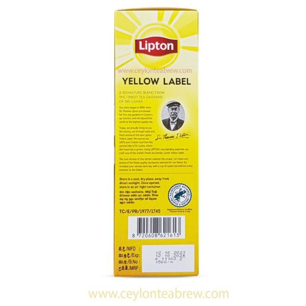 Ceylon Lipton yellow label black tea