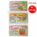 Mlesna Ceylon leaf tea with natural flavors extracts in 3 wooden boxes Christmas tea
