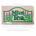 Mlesna Ceylon loose leaf tea with mint leaf flavor in wooden box