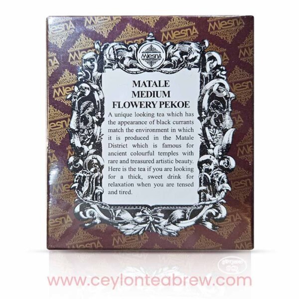 Mlesna Ceylon Black tea Matale FP leaf tea flowerly pekoe